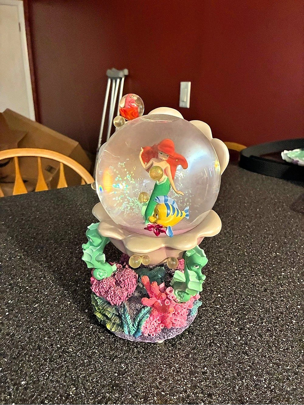 The Disney Store The Little Mermaid musical snow globe